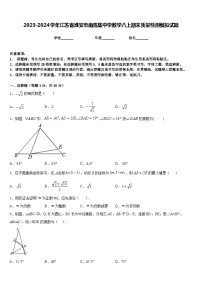 2023-2024学年江苏省淮安市南陈集中学数学八上期末质量检测模拟试题含答案