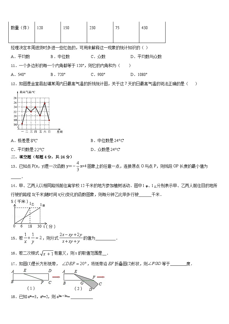2023-2024学年江苏省江阴市华士片、澄东片数学八上期末达标检测模拟试题含答案03