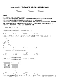 2023-2024学年江苏省沛县八年级数学第一学期期末监测试题含答案