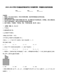 2023-2024学年江苏省盐城市联谊学校八年级数学第一学期期末达标检测试题含答案