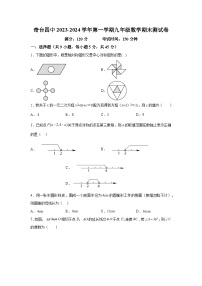 新疆维吾尔自治区昌吉回族自治州奇台县第四中学2023-2024学年九年级上学期期末数学试题（含解析）