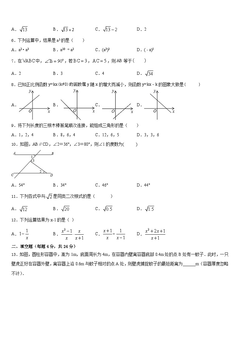 2023-2024学年江苏省苏州市名校八上数学期末复习检测模拟试题含答案02