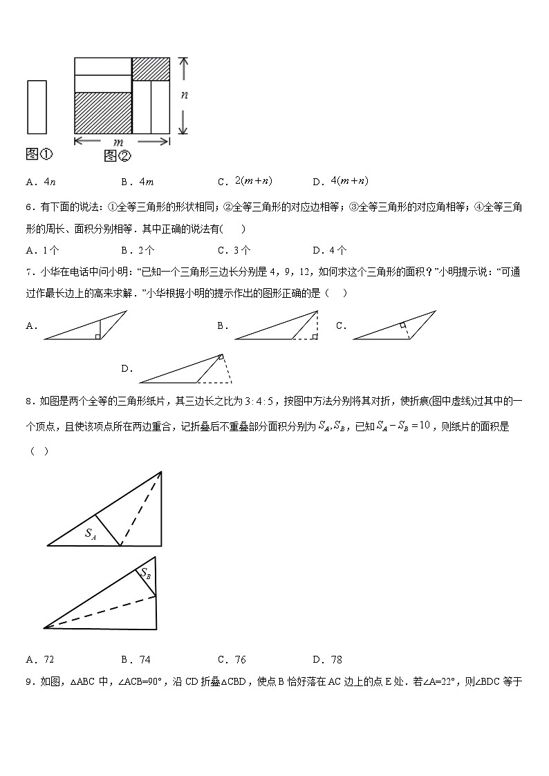 2023-2024学年江西省吉水县数学八上期末综合测试模拟试题含答案02