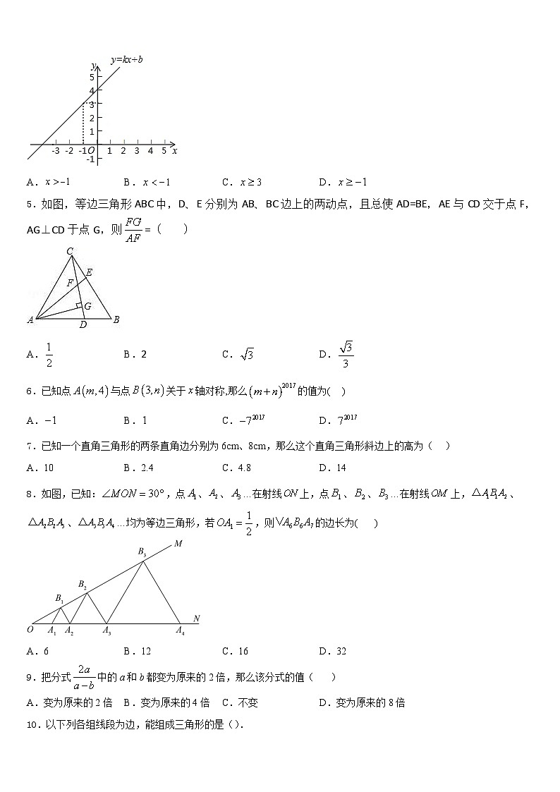 2023-2024学年江西省信丰县八年级数学第一学期期末联考模拟试题含答案第2页