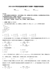 2023-2024学年河北省辛集市数学八年级第一学期期末检测试题含答案