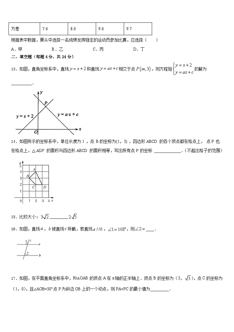 2023-2024学年河北省枣强县数学八上期末监测模拟试题含答案03
