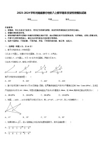 2023-2024学年河南省部分地区八上数学期末质量检测模拟试题含答案