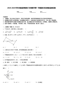 2023-2024学年河南省淮阳县八年级数学第一学期期末质量跟踪监视试题含答案