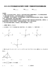 2023-2024学年河南省驻马店市数学八年级第一学期期末教学质量检测模拟试题含答案