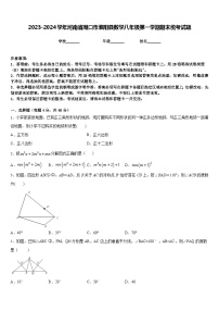 2023-2024学年河南省周口市淮阳县数学八年级第一学期期末统考试题含答案