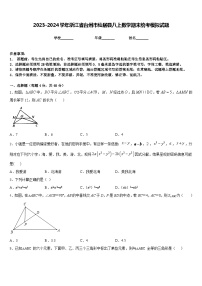 2023-2024学年浙江省台州市仙居县八上数学期末统考模拟试题含答案