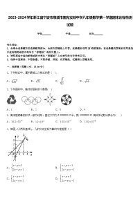 2023-2024学年浙江省宁波市慈溪市阳光实验中学八年级数学第一学期期末达标检测试题含答案