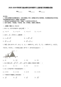 2023-2024学年浙江省台州市玉环市数学八上期末复习检测模拟试题含答案