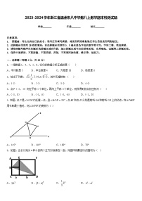 2023-2024学年浙江省温州市八中学数八上数学期末检测试题含答案