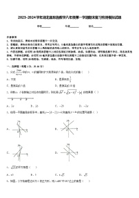 2023-2024学年湖北省恩施数学八年级第一学期期末复习检测模拟试题含答案