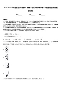 2023-2024学年湖北省松滋市新江口镇第一中学八年级数学第一学期期末复习检测模拟试题含答案