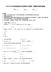 2023-2024学年湖北省武汉大附中数学八年级第一学期期末达标检测试题含答案