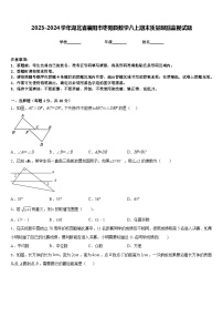 2023-2024学年湖北省襄阳市枣阳县数学八上期末质量跟踪监视试题含答案