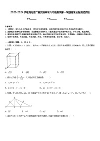 2023-2024学年湖南省广益实验中学八年级数学第一学期期末达标测试试题含答案