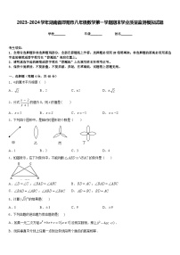 2023-2024学年湖南省邵阳市八年级数学第一学期期末学业质量监测模拟试题含答案