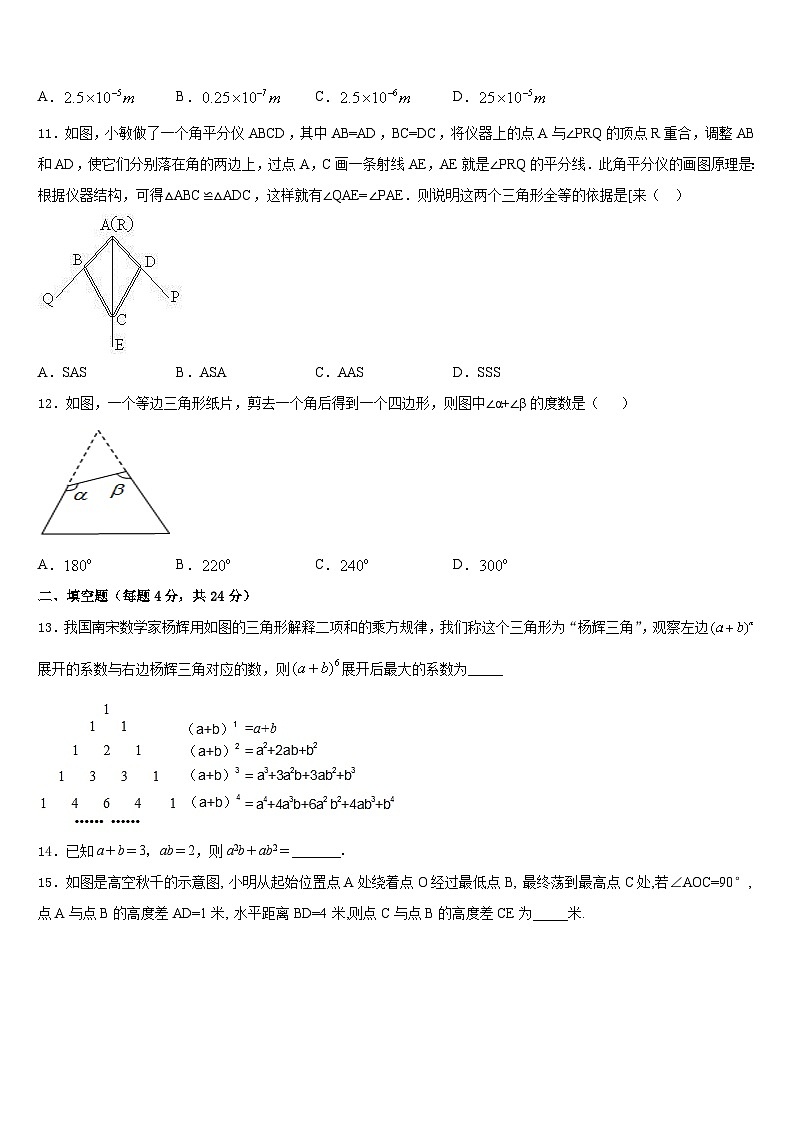 2023-2024学年湖南省师范大附属中学数学八上期末调研试题含答案第3页