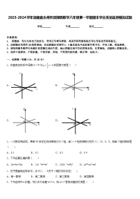 2023-2024学年湖南省永州市双牌县数学八年级第一学期期末学业质量监测模拟试题含答案