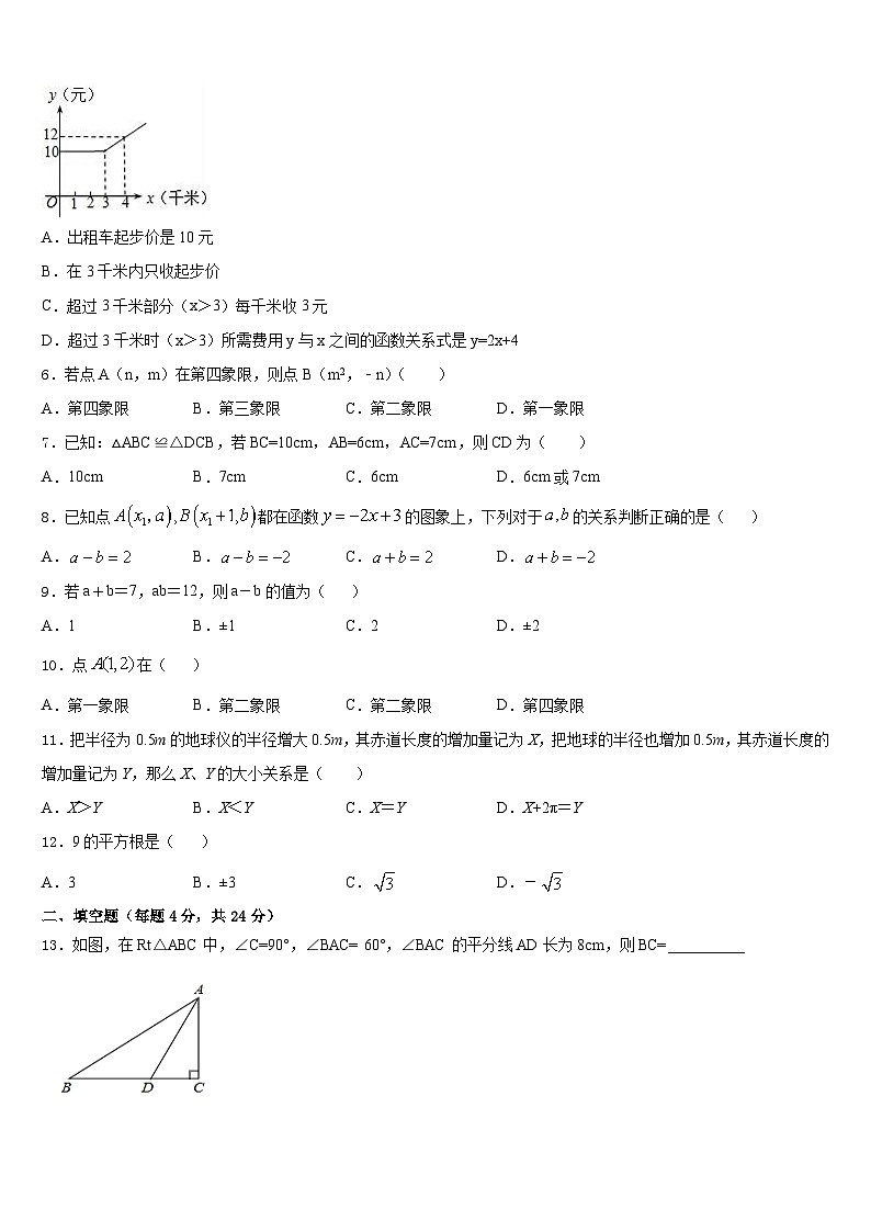 2023-2024学年湖南省岳阳临湘市八上数学期末综合测试试题含答案02