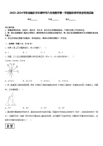 2023-2024学年湖南长沙长郡中学八年级数学第一学期期末教学质量检测试题含答案