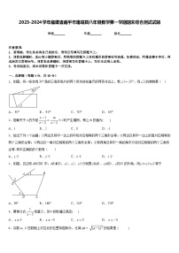 2023-2024学年福建省南平市浦城县八年级数学第一学期期末综合测试试题含答案