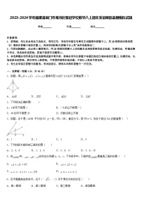 2023-2024学年福建省厦门市海沧区鳌冠学校数学八上期末质量跟踪监视模拟试题含答案