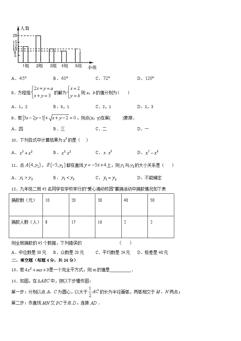 2023-2024学年福建省厦门市湖里中学数学八年级第一学期期末统考模拟试题含答案第2页
