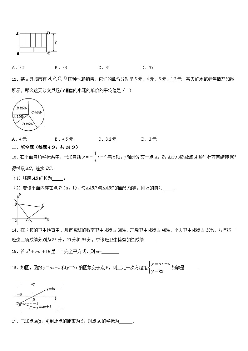 2023-2024学年甘肃省陇南市某中学数学八年级第一学期期末检测模拟试题含答案03