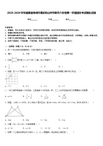 2023-2024学年福建省泉州市惠安科山中学数学八年级第一学期期末考试模拟试题含答案