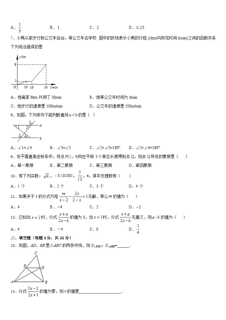 2023-2024学年贵州省贵阳市、六盘水市、安顺市数学八年级第一学期期末综合测试模拟试题含答案第2页