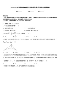 2023-2024学年陕西商南县八年级数学第一学期期末预测试题含答案