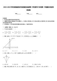 2023-2024学年陕西省西安市陕西西安高新第二学校数学八年级第一学期期末质量检测试题含答案