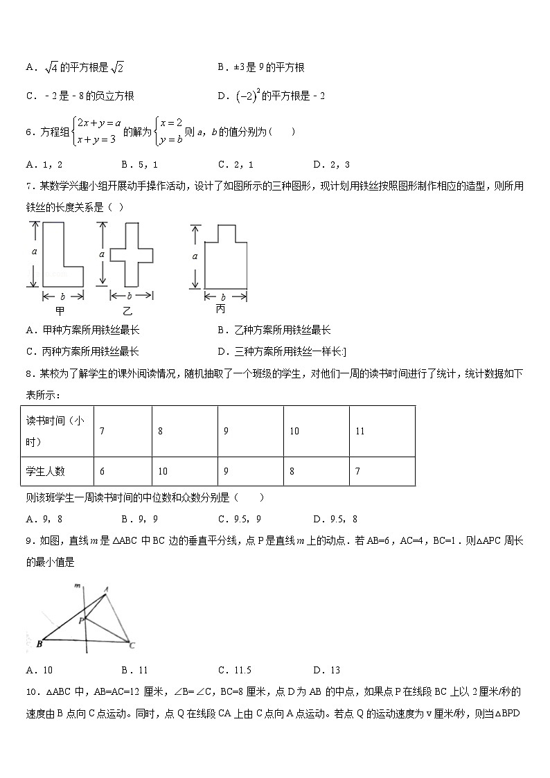 2023-2024学年长春市重点中学数学八上期末质量检测试题含答案第2页