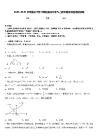 2023-2024学年重庆市沙坪坝区南开中学八上数学期末综合测试试题含答案