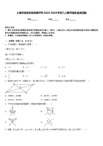 上海市延安实验初级中学2023-2024学年八上数学期末监测试题含答案