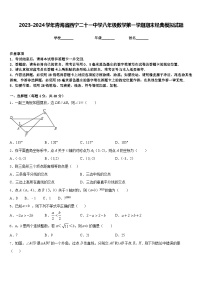 2023-2024学年青海省西宁二十一中学八年级数学第一学期期末经典模拟试题含答案