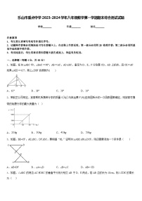 乐山市重点中学2023-2024学年八年级数学第一学期期末综合测试试题含答案