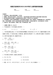 内蒙古巴彦淖尔市2023-2024学年八上数学期末检测试题含答案