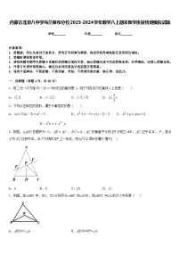 内蒙古北京八中学乌兰察布分校2023-2024学年数学八上期末教学质量检测模拟试题含答案