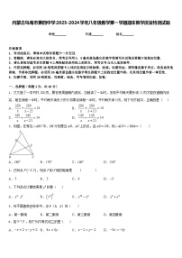 内蒙古乌海市第四中学2023-2024学年八年级数学第一学期期末教学质量检测试题含答案