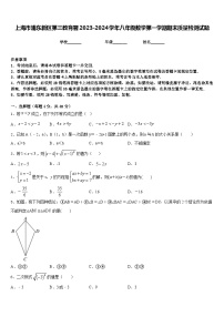 上海市浦东新区第三教育署2023-2024学年八年级数学第一学期期末质量检测试题含答案