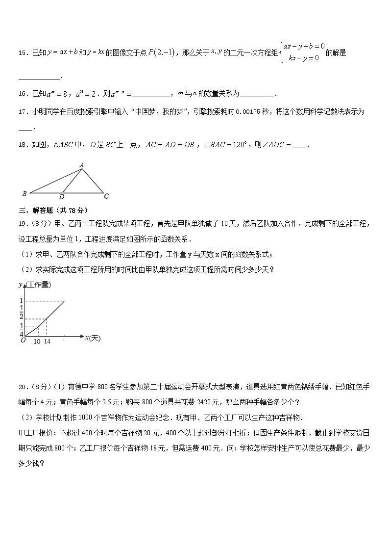 云南省大理州巍山县2023-2024学年数学八上期末经典模拟试题含答案03