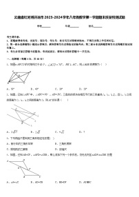 云南省红河州开远市2023-2024学年八年级数学第一学期期末质量检测试题含答案