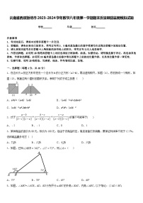 云南省西双版纳市2023-2024学年数学八年级第一学期期末质量跟踪监视模拟试题含答案