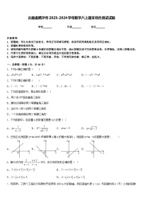 云南省腾冲市2023-2024学年数学八上期末综合测试试题含答案