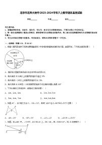 北京市北师大附中2023-2024学年八上数学期末监测试题含答案